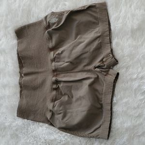 Free People Good Karma Running Shorts Desert Taupe/ dark khaki